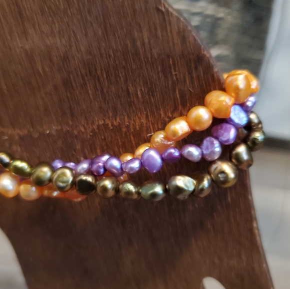 Colorful Freshwater Pearl Bracelet - Picture 3 of 4